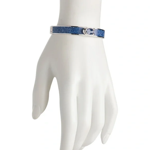 Coach Logo Blue and Silver Women's Bracelet - Picture 2 of 2